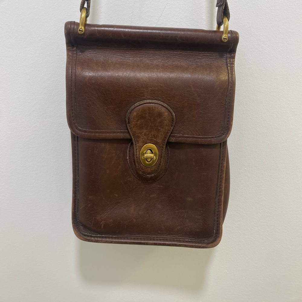 Coach Willis Murphy Brown Leather Vintage XBody Purse L60-9930